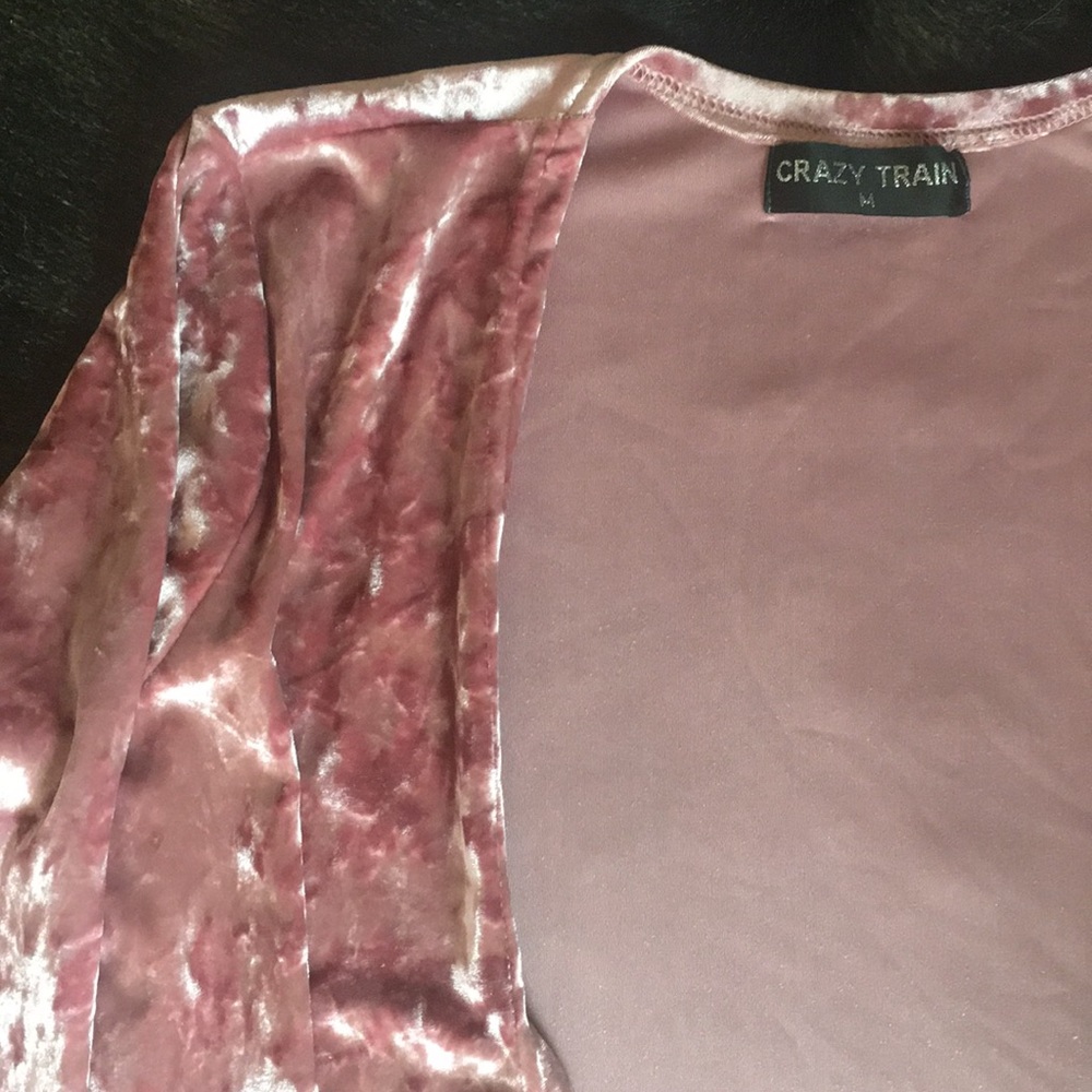 Blush Crushed Velvet Duster